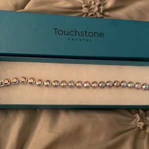Touchstone Crystal silver bracelet AB crystals